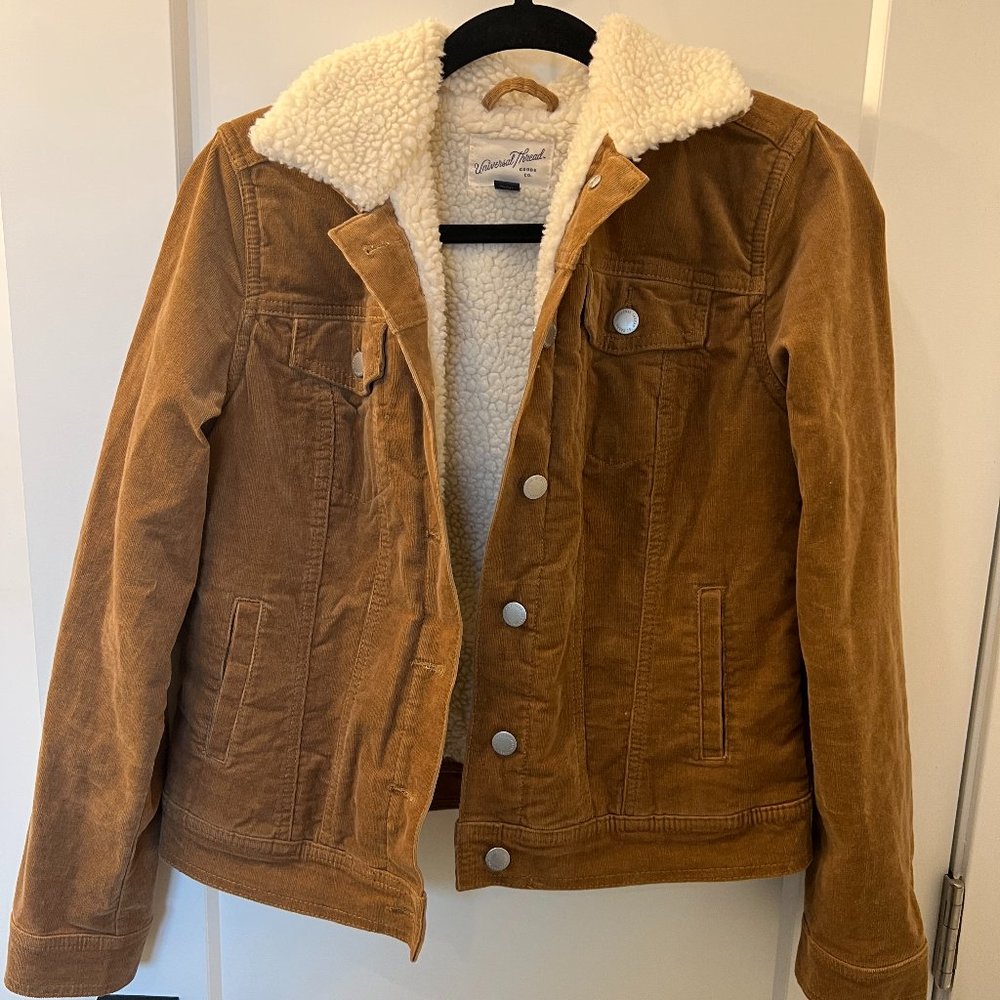 LIKE NEW: Universal Thread: Camel corduroy Sherpa lined jacket